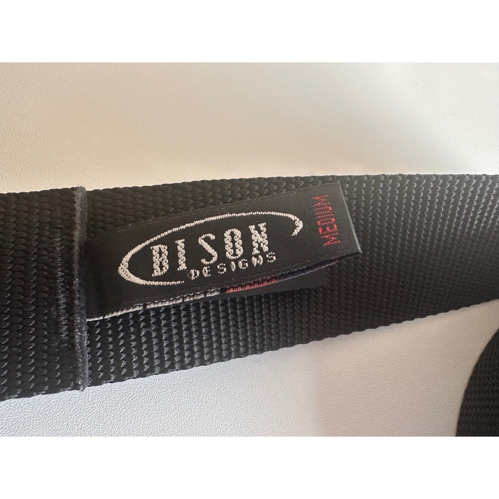 Bison Designs Black Belt Canvas Webbing Belt Not for Climbing Outdoor Medium - Picture 3 of 5